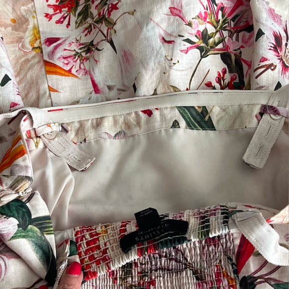 ALLSAINTS Char Leondra Dress Linen Floral  Multicolor Sleeveless 4 - Picture 12 of 13